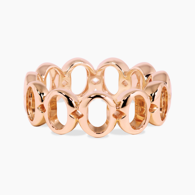 18ct rose gold thick ‘O’ ring from the Iconica Collection - Medium