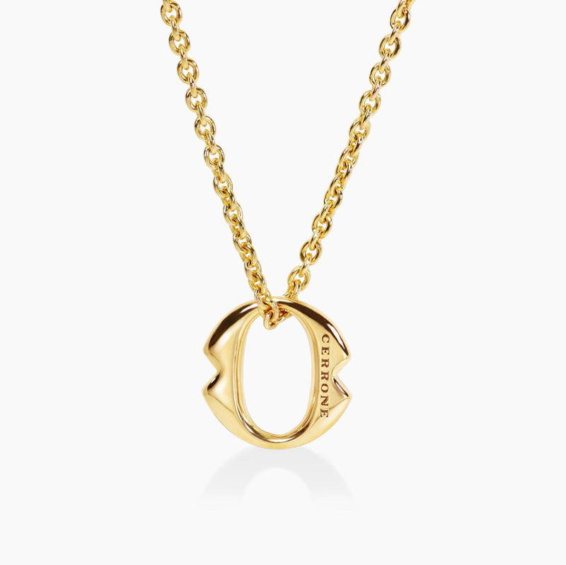 18ct Yellow Gold large diamond ‘O’ necklace from the Iconica Collection