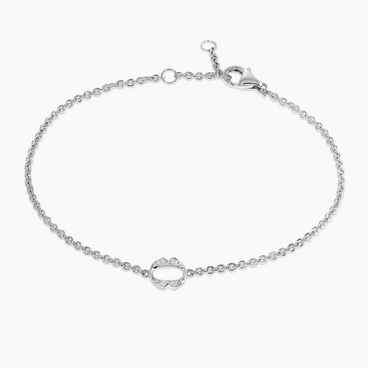 18ct white gold small diamond ‘O’ bracelet from the Iconica Collection
