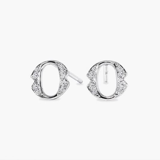 18ct White Gold Large ‘O’ Diamond stud earrings from the Iconica Collection