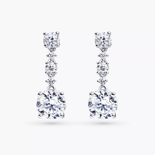 18ct white gold 2.04ct diamond drop earrings