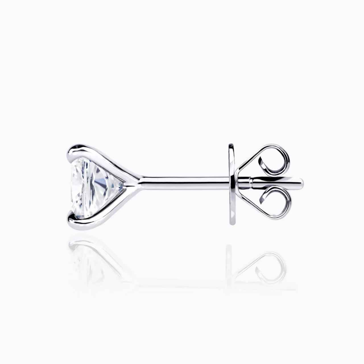 18ct white gold 2= 2.03ct cushion cut diamond stud earrings
