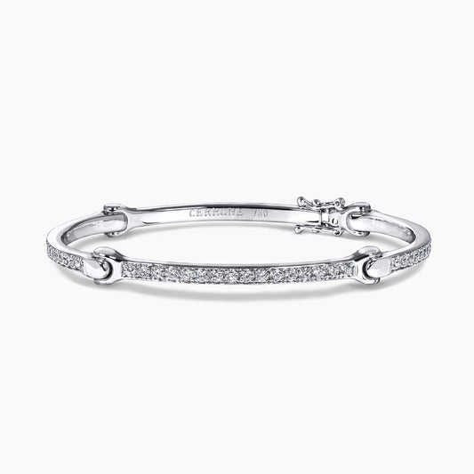 SENSI - 18ct white gold diamond dog bone bracelet