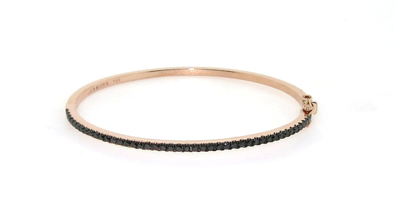 18ct rose gold diamond bangle