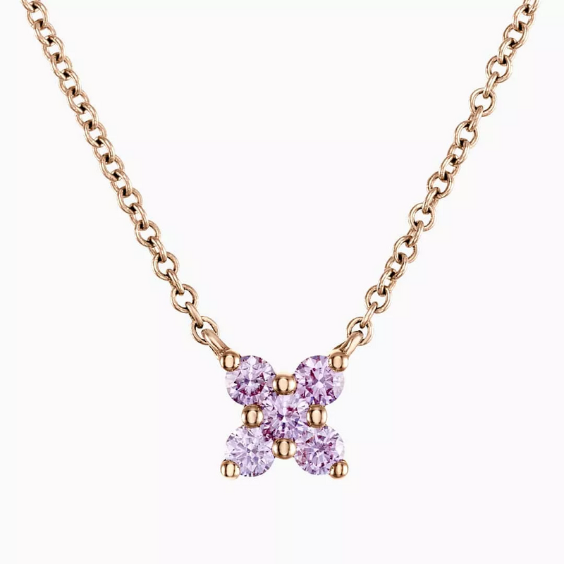 18ct rose gold Australian Argyle Pink Diamond Necklace