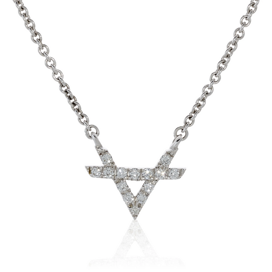 18ct white gold diamond necklace