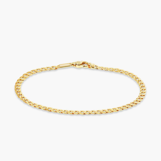 18ct yellow gold gents bracelet