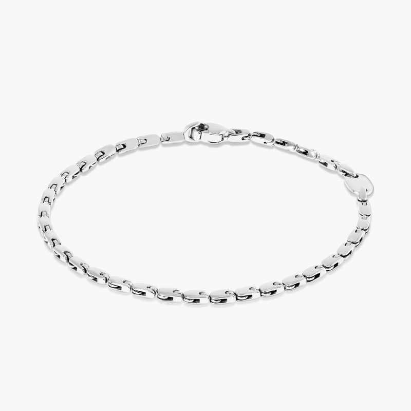 18ct white gold gender neutral bracelet