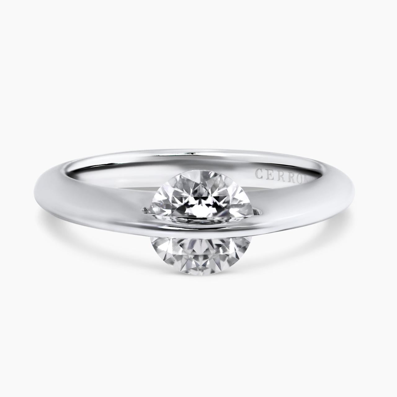 18ct white gold round brilliant cut LAB Grown Diamond ring