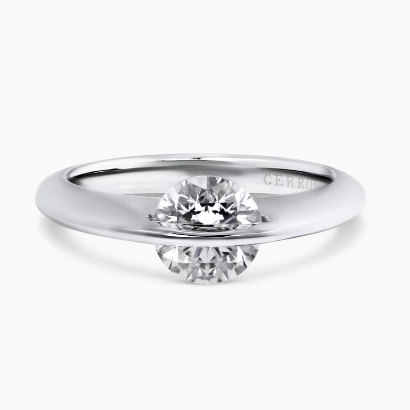 18ct white gold round brilliant cut LAB Grown Diamond ring