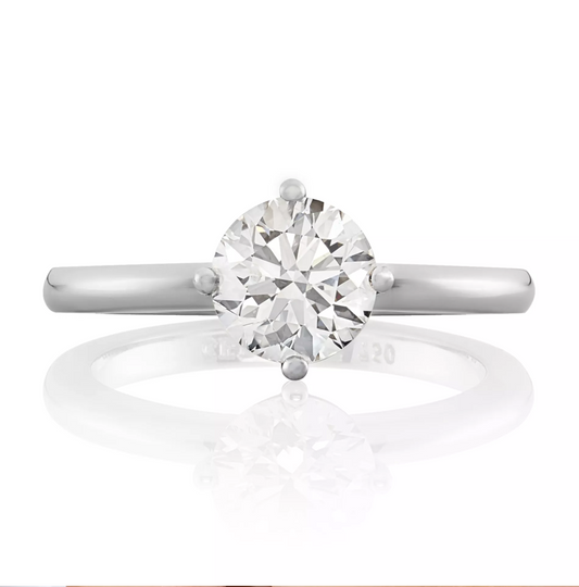 18ct white gold diamond solitaire ring