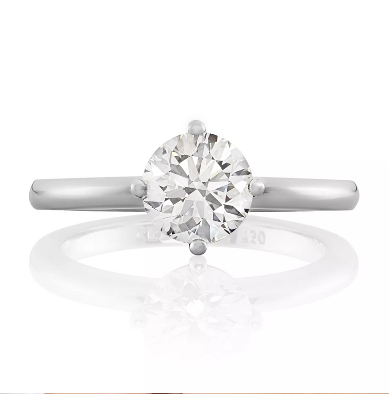 18ct white gold diamond solitaire ring