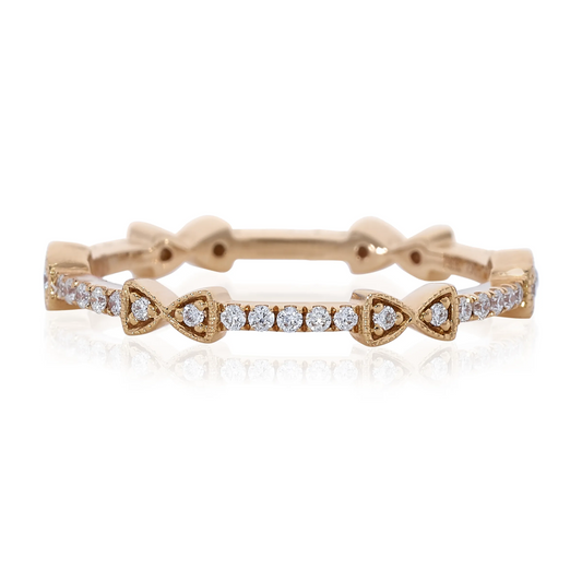 18ct rose gold round brilliant cut diamond ring