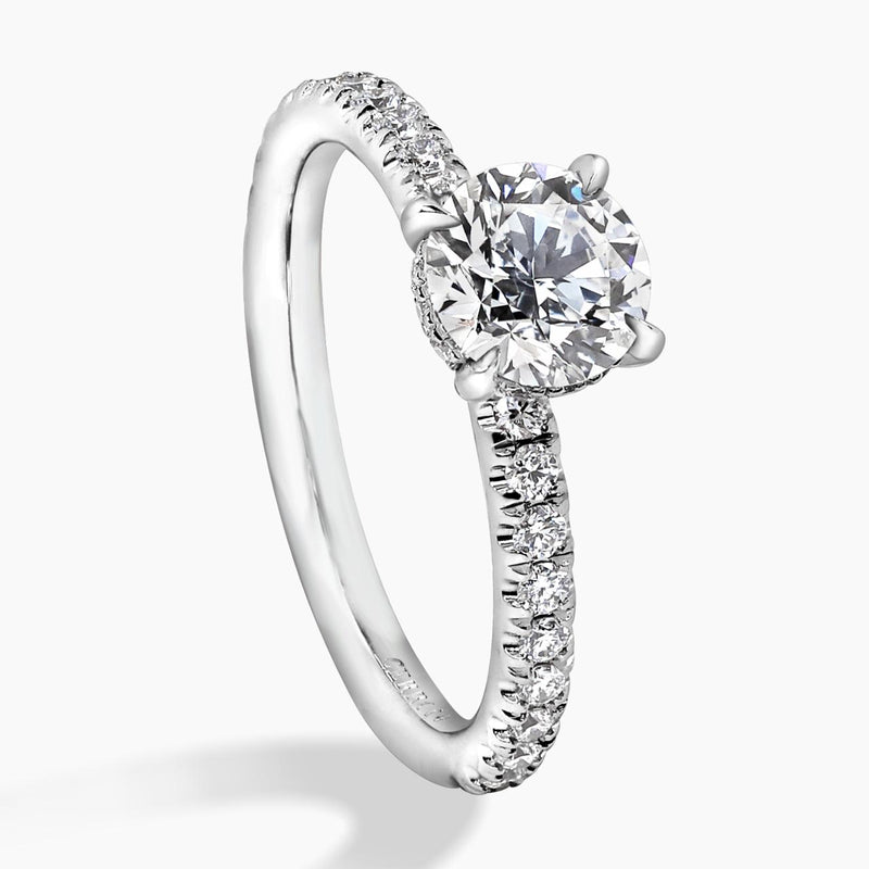 18ct white gold 1.01ct round brilliant cut diamond ring