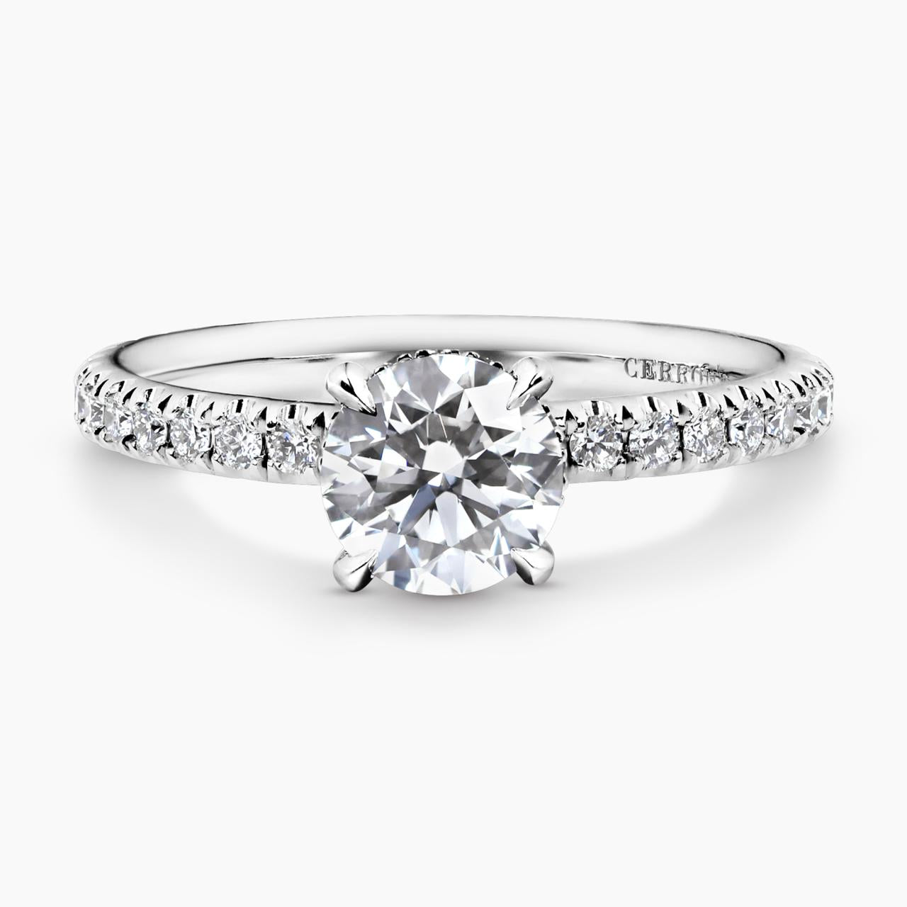 MILAN DIA BAND 18ct white gold round brilliant cut diamond ring