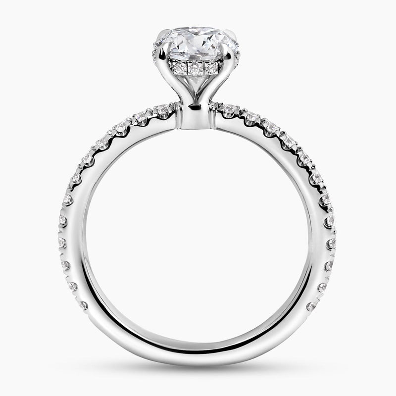 18ct white gold 1.01ct round brilliant cut diamond ring