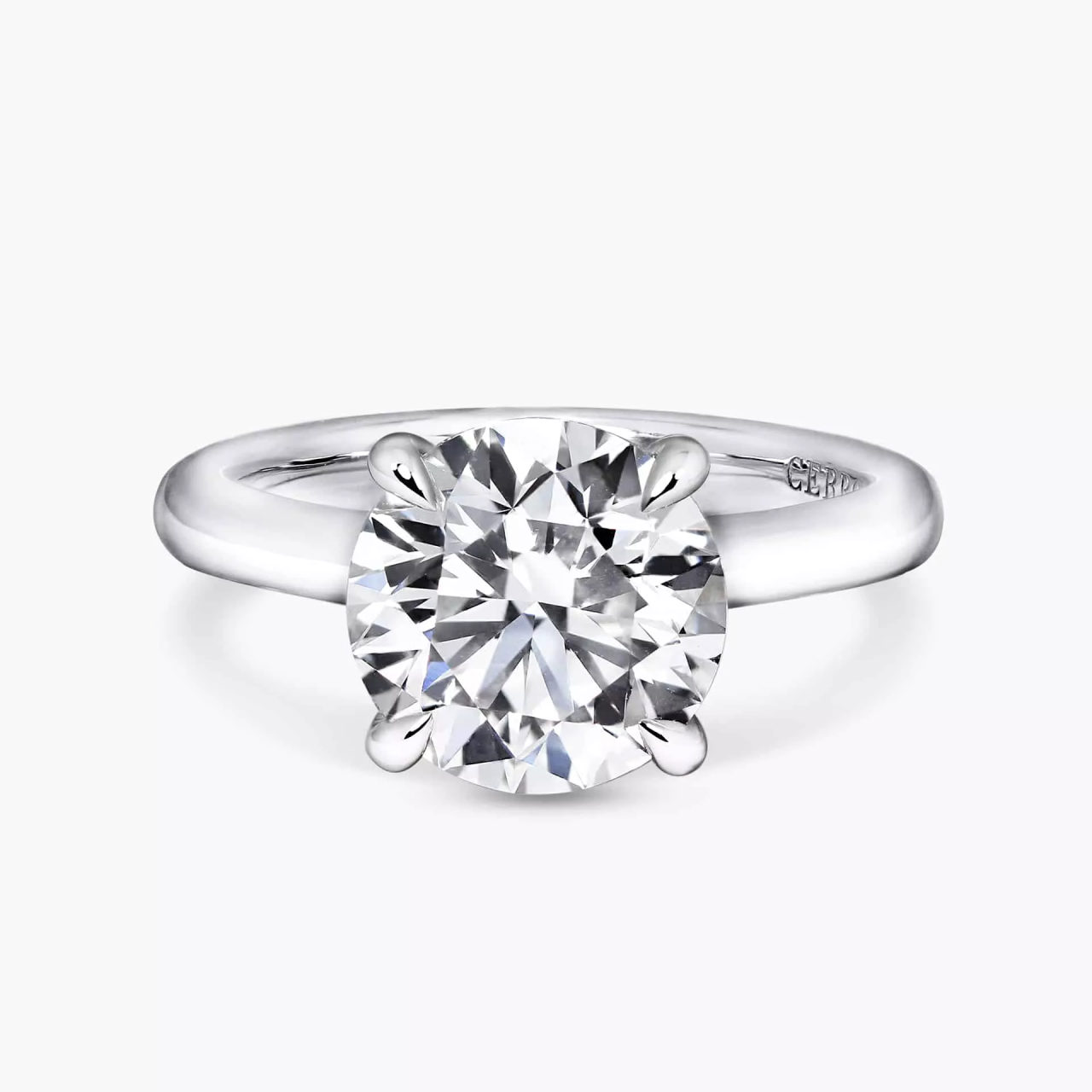 MILAN Up-swept - 18ct white gold lab grown and mined diamond hidden halo ring.