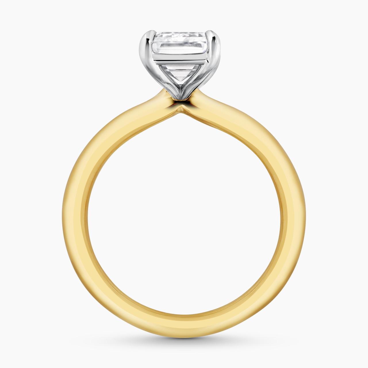 POSITANO - 18ct yellow and white gold 2.19ct D VVS2 emerald cut lab grown diamond solitaire engagement ring in a four claw setting GIA Cert