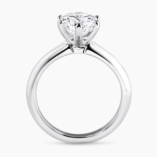 ROME 18ct white gold 2.02ct round brilliant cut diamond six claw knife edge solitaire diamond engagement ring