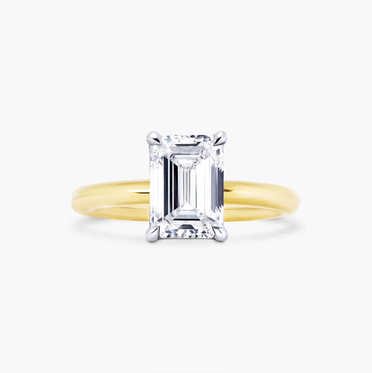 TIVOLI - 18ct yellow and white gold lab grown diamond solitaire ring.