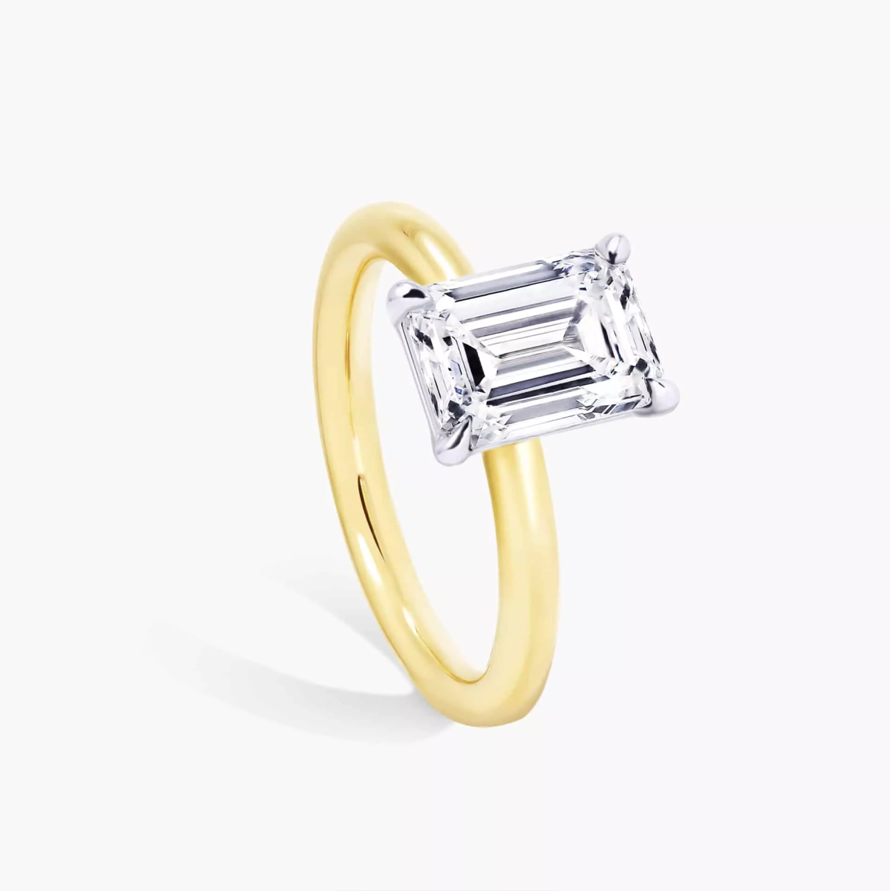 TIVOLI - 18ct yellow and white gold lab grown diamond solitaire ring.
