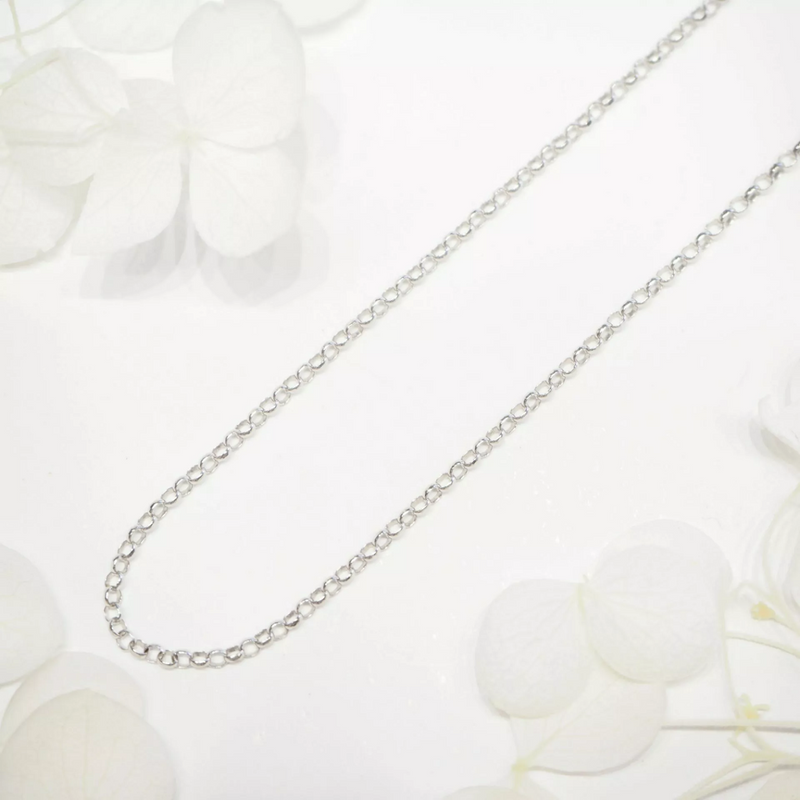 18ct white gold 45cm trace chain