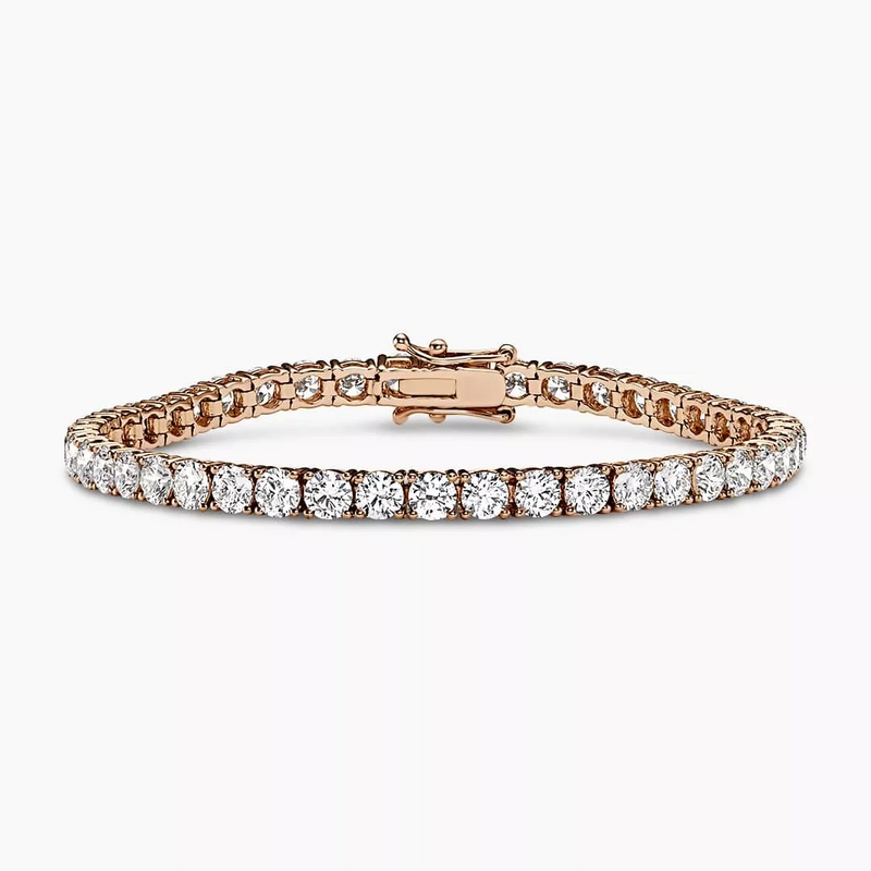 18ct rose gold diamond tennis bracelet