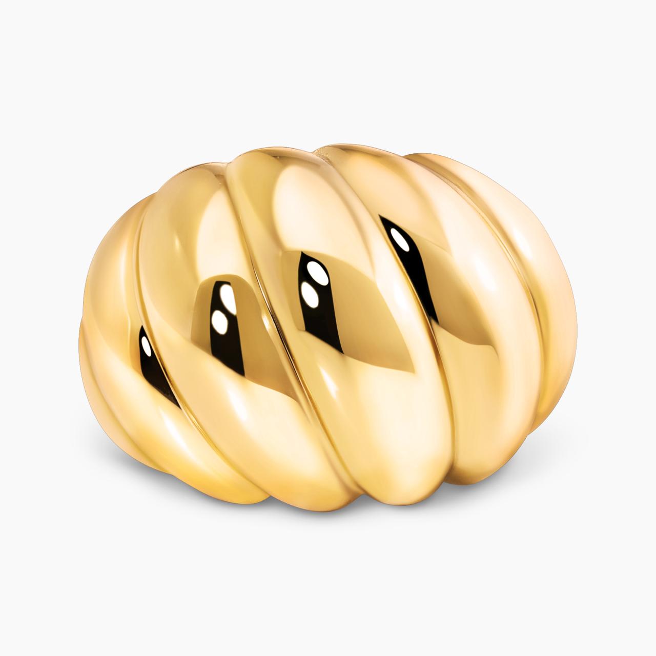 18ct yellow gold plain dress ring