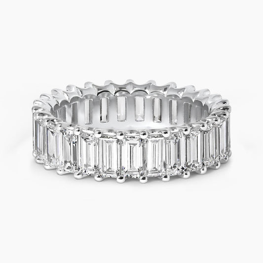 18ct white gold full circle 4.06ct LAB Grown Baguette diamonds ring