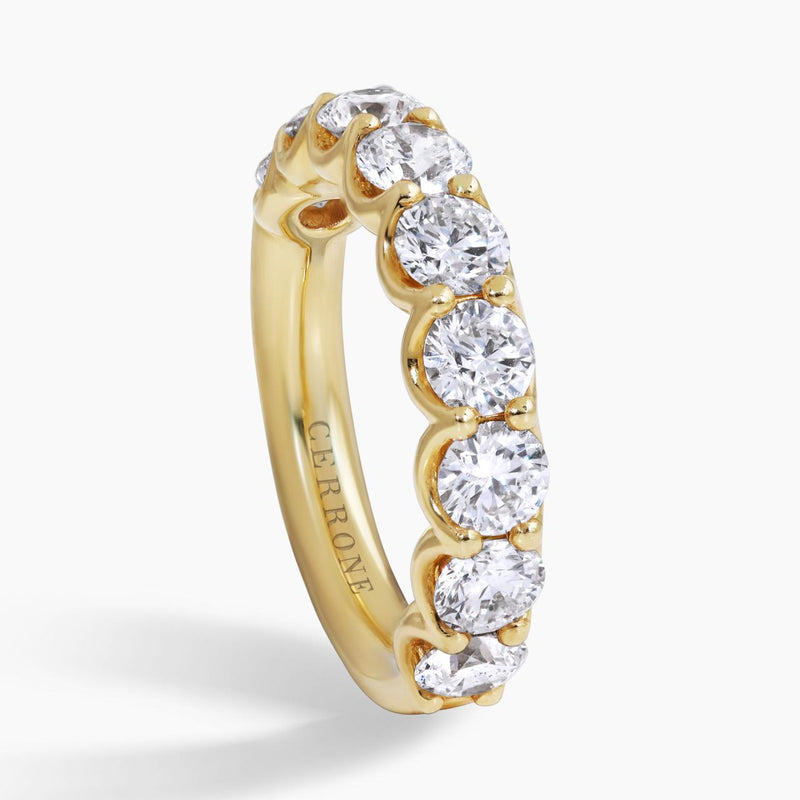 18ct yellow gold round brilliant cut diamond ring side view