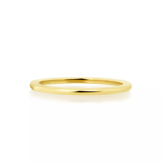 18ct yellow gold plain spacer ring