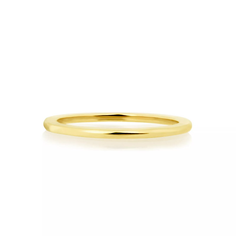 18ct yellow gold plain spacer ring