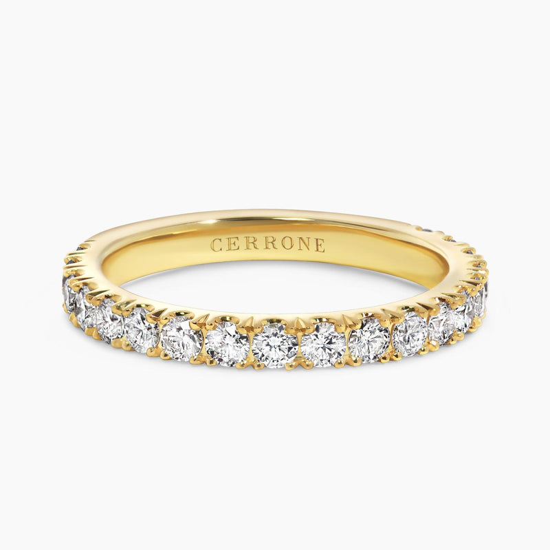 18ct yellow gold 0.74ct round brilliant cut diamond ring in a cut claw setting