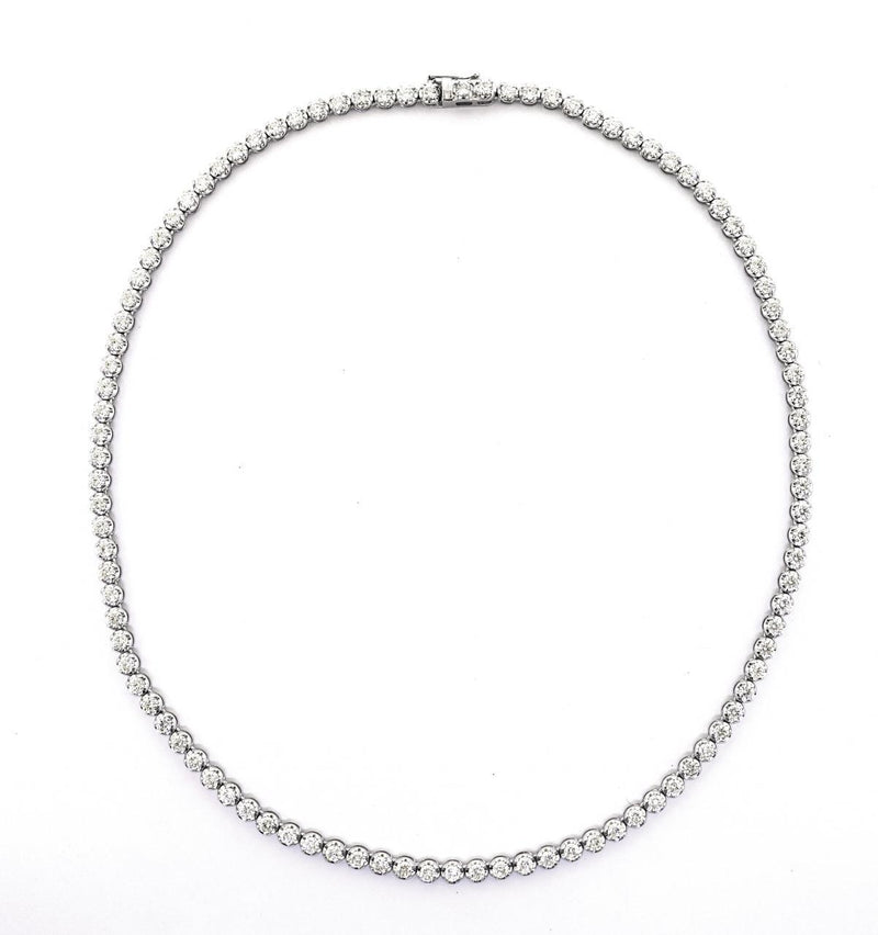 18ct white gold 8.25ct lab grown diamonds necklace