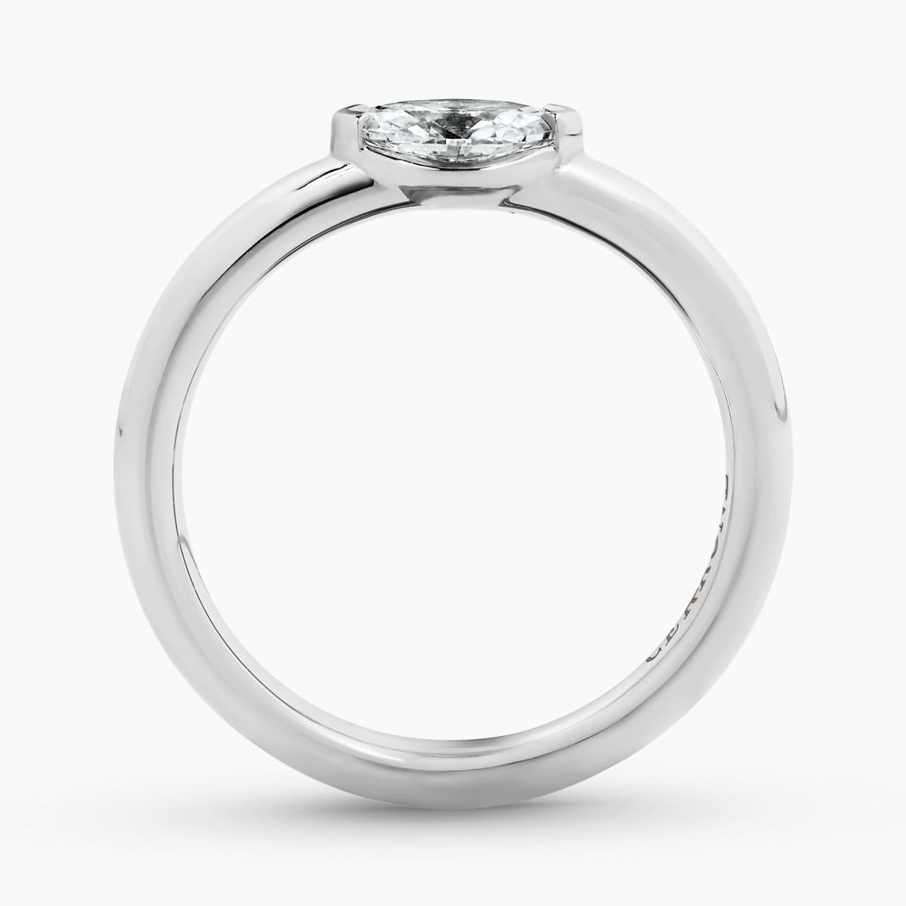 Platinum 0.40ct marquise diamond ring