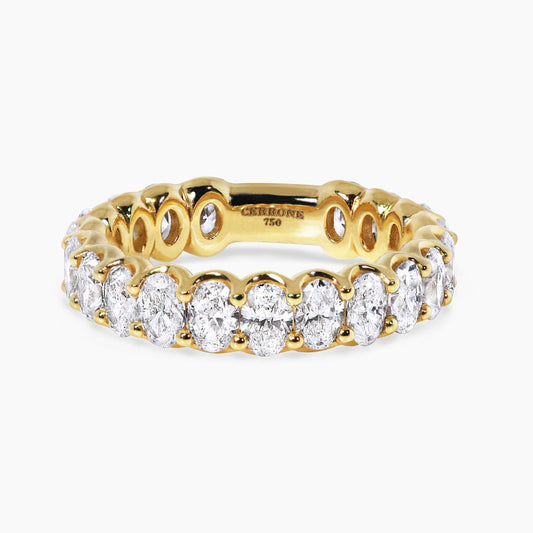 18ct yellow gold 2.72ct oval brilliant cut diamond ring