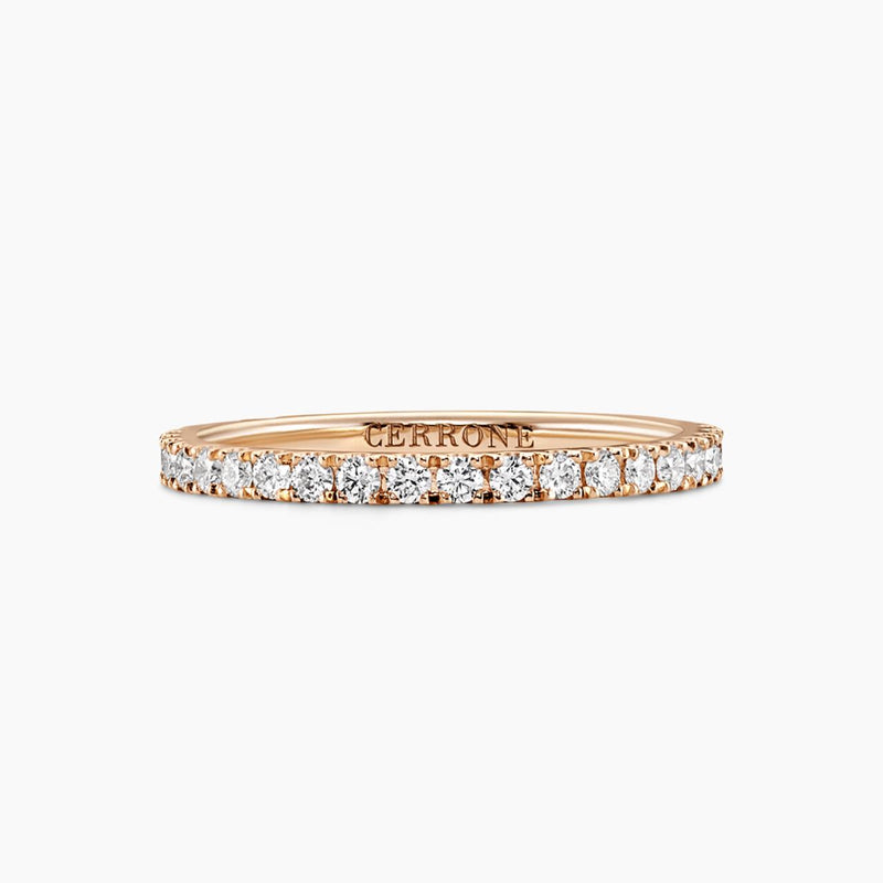 18ct rose gold round brilliant cut diamond ring