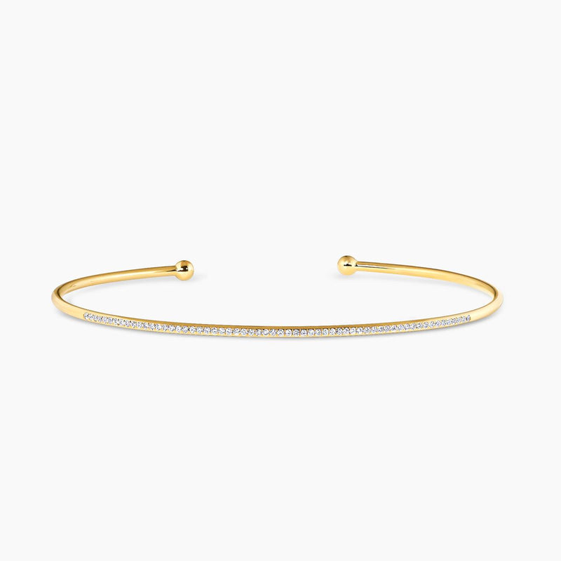 18ct yellow gold open diamond bracelet