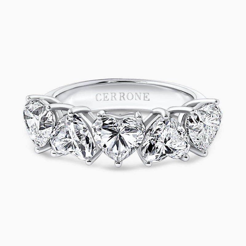 18ct white gold heart shaped LAB Grown Diamond ring
