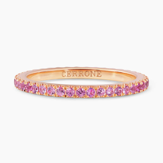 18ct rose gold pink sapphire ring
