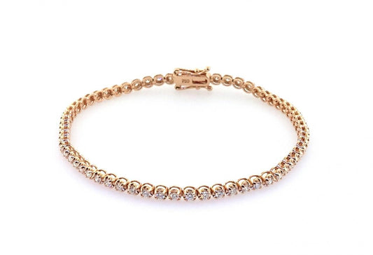 18ct rose gold diamond tennis bracelet