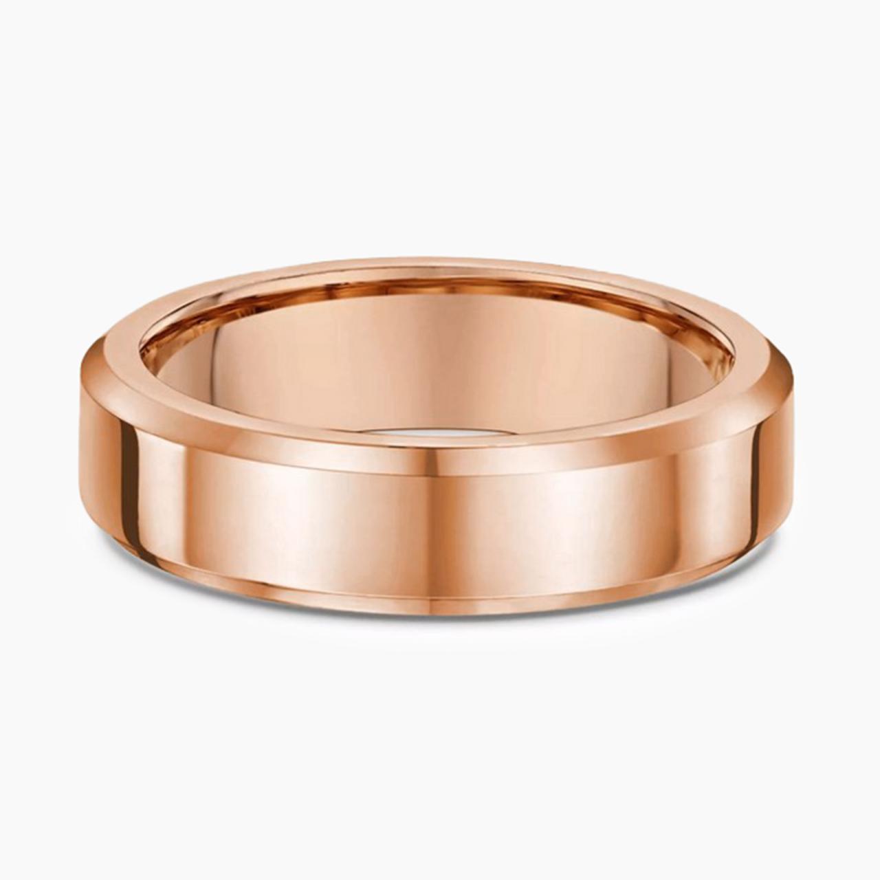 18ct rose gold gents wedding ring
