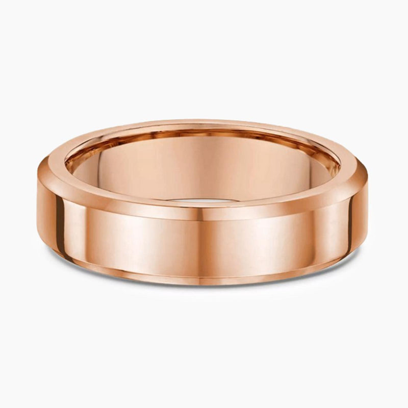 18ct rose gold gents wedding ring