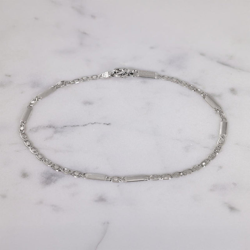 18ct white gold 21cm mens bracelet