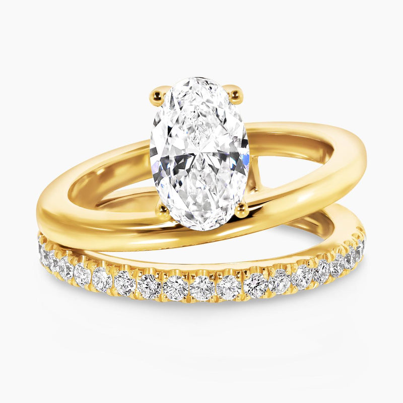18ct yellow gold 1.20ct oval brilliant cut diamond engagement ring