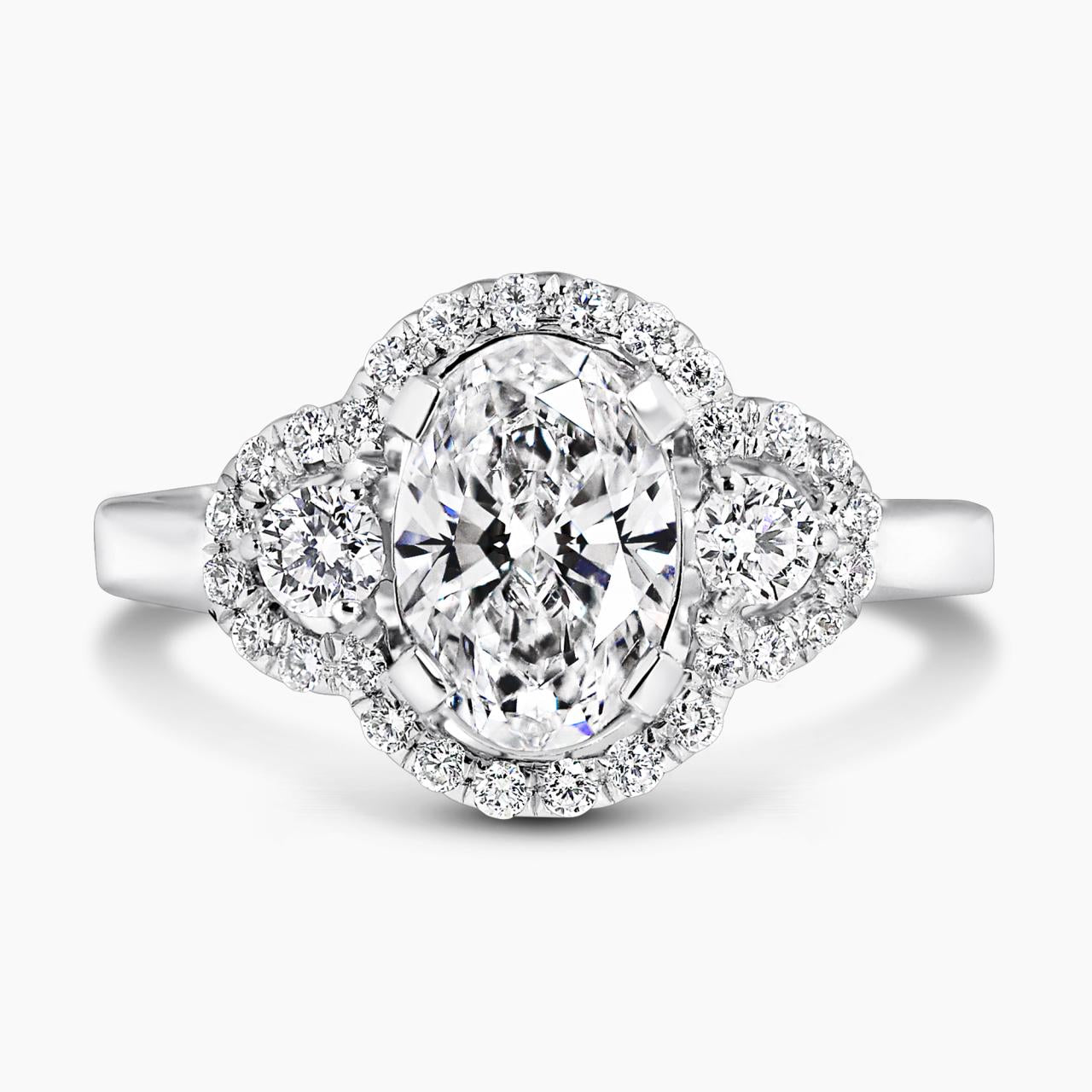18ct white gold 1.32ct oval LAB Grown Diamond ring