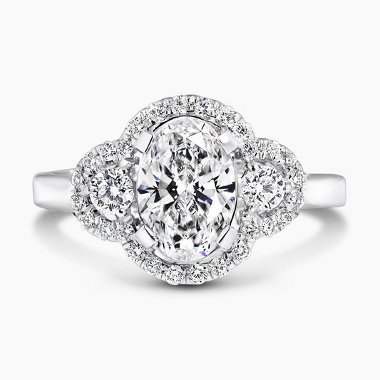 18ct white gold 1.32ct oval LAB Grown Diamond ring