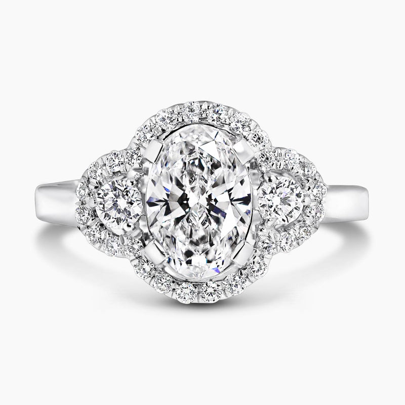 18ct white gold 1.32ct oval LAB Grown Diamond ring