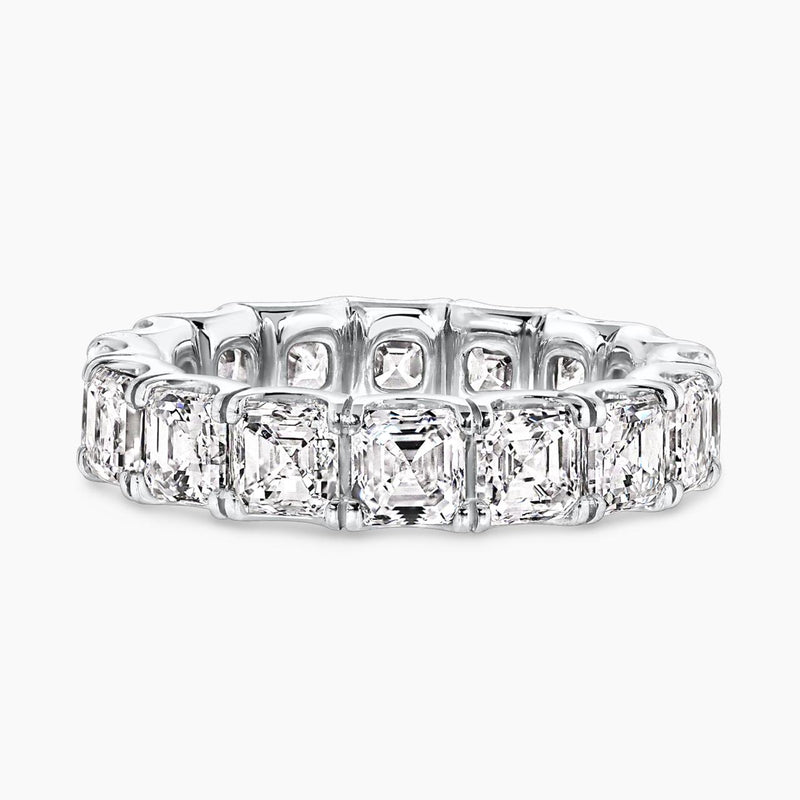 18ct white gold 5.07ct Asscher cut diamond ring