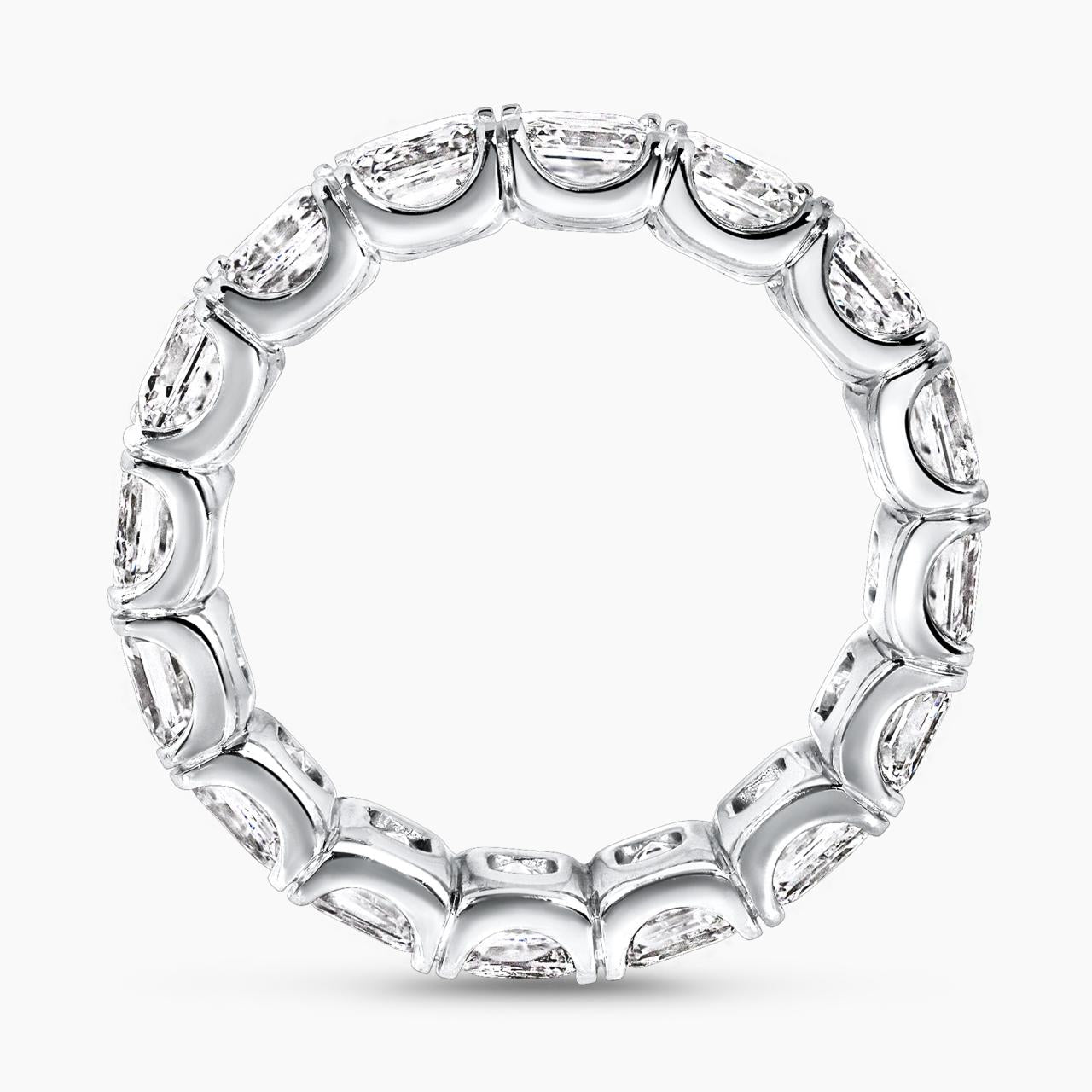 18ct white gold 5.07ct Asscher cut diamond ring